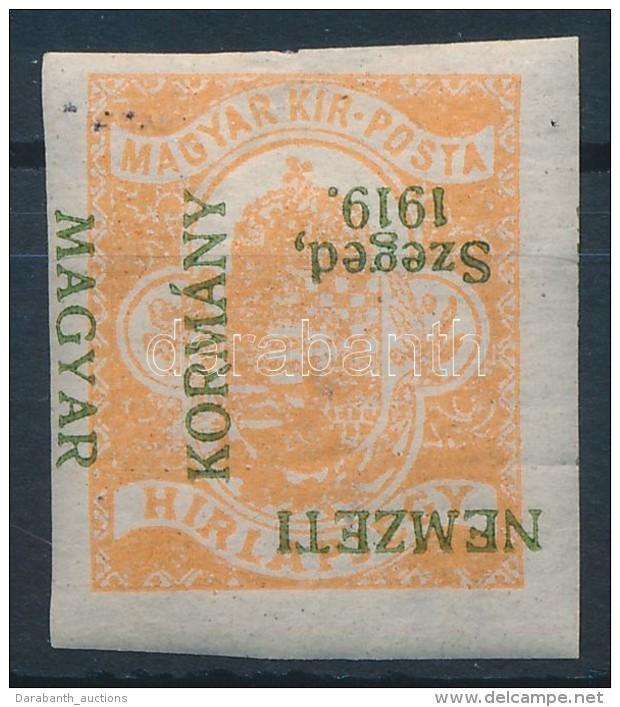 * Szeged 1919 Hírlapbélyeg Fordított Felülnyomással (~88.000) / Mi 1 With Inverted... - Other & Unclassified