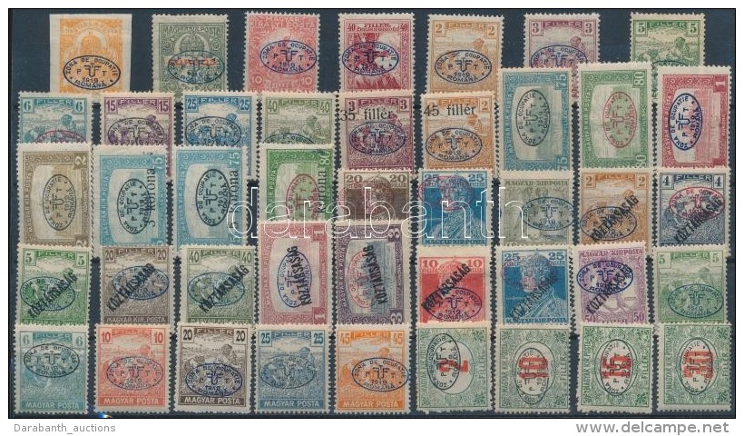 ** (*) * Debrecen I. 1919 44 Klf Bélyeg (kb.90.000) / 44 Different Stamps Signed: Bodor - Other & Unclassified