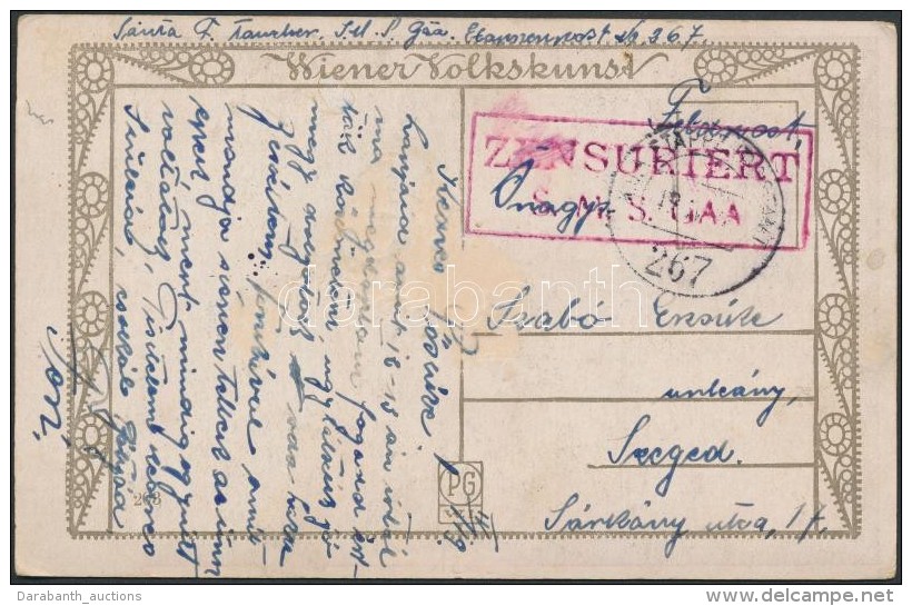 ~1916 Képeslap / Postcard ,,S.M.S. GÄA' + ,,EP 267' - Szeged - Other & Unclassified