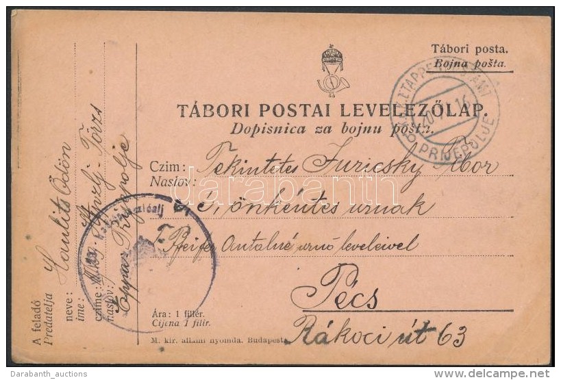 1916 KétnyelvÅ± Tábori Posta LevelezÅ‘lap / Double Language Field Postcard 'M. Kir. III/29... - Other & Unclassified