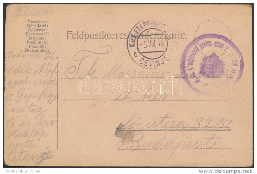 1916 Tábori Posta LevelezÅ‘lap / Field Postcard 'M. Kir. 4. NépfelkelÅ‘ Gyalog Ezred 2.... - Other & Unclassified