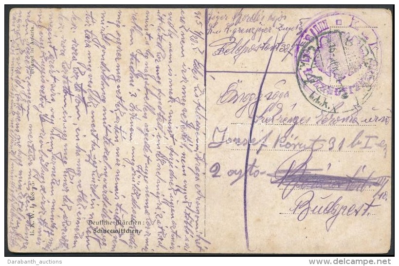 1915 Tábori Posta Képeslap / Field Postcard 'K.u.k. GRENZJÄGERZUG No. 3/III' - Other & Unclassified