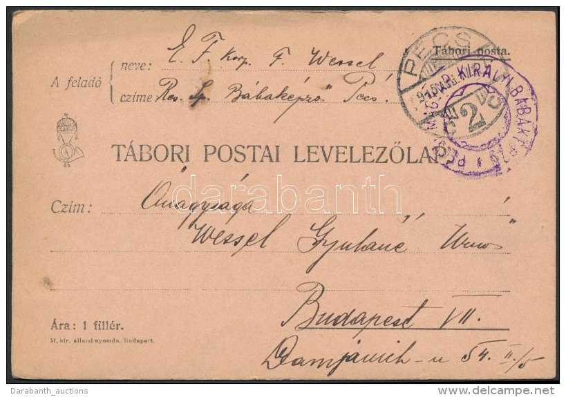 1915 Tábori Posta LevelezÅ‘lap /  Field Postcard 'MAGYAR KIRÁLYI BÁBAKÉPZÅ /... - Other & Unclassified