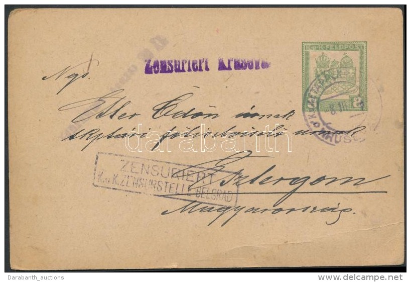 1918 Cenzúrázott Tábori Posta LevelezÅ‘lap /  Censored Field Postcard 'EP KRUSEVAC B' - Other & Unclassified