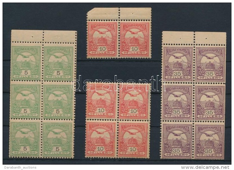 ** 1900 5f és 35f Bélyegfüzet Lapok + 10f Elvált Füzetlap / 3 Booklet Panes, 1... - Other & Unclassified