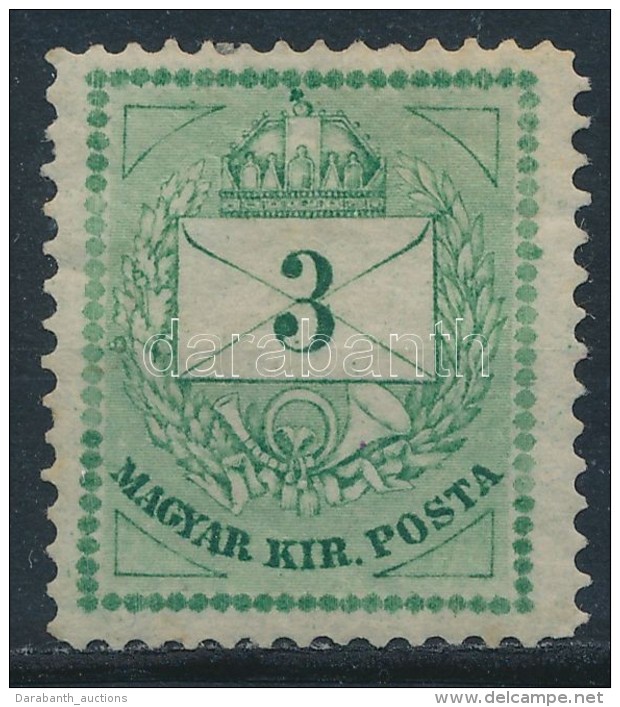 * 1874 3kr 13:13 Fogazással, Gyöngyjavítással / Pearl Retouche - Other & Unclassified