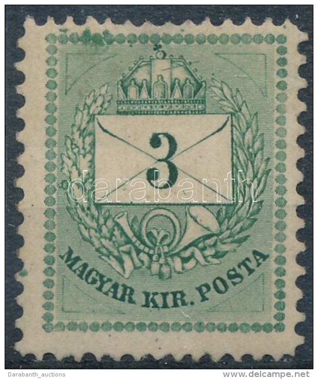 ** 1874 3kr 13:11 1/2 Fogazással, Bal FelsÅ‘ Gyöngy Javítással, A Korona Karcos (60.000)... - Other & Unclassified