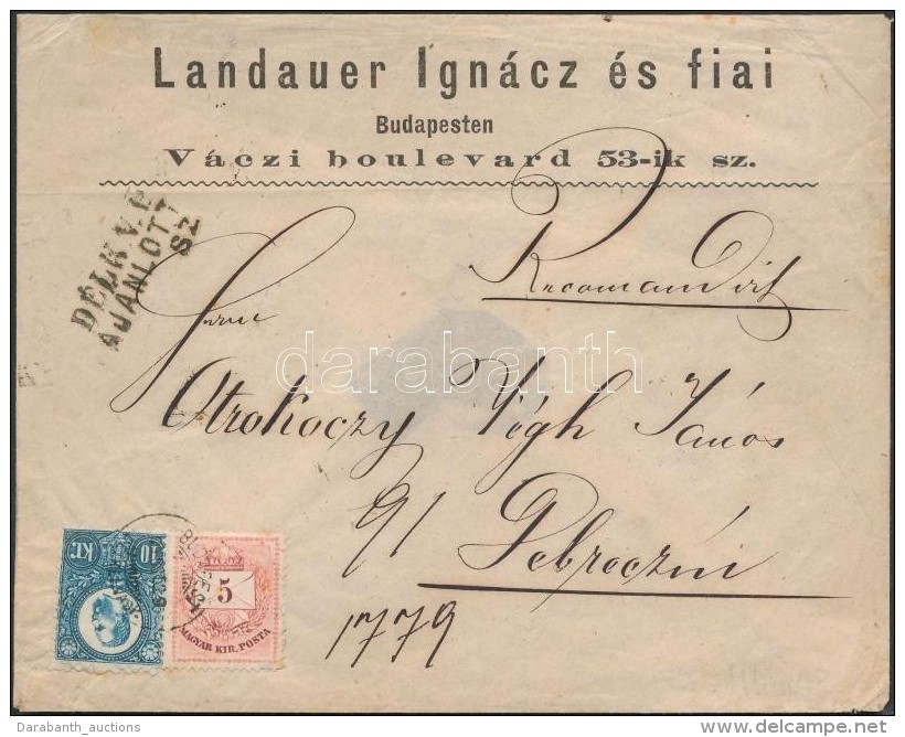 1874 Ajánlott Levél Réznyomat 10kr + Színesszámú 5kr Vegyes... - Other & Unclassified