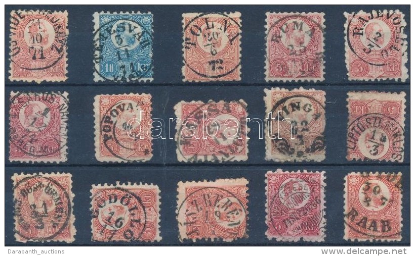 O 1871 Réznyomat 15 Bélyeg Szép Bélyegzésekkel / 15 Stamps Mi 10-13 With Nice... - Other & Unclassified