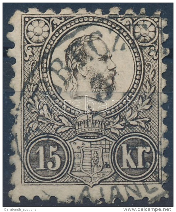 O 1871 Réznyomat 15kr Feketésbarna / Mi 12 Blackbrown 'DEBRECZEN AJÁNLO(TT)' - Sonstige & Ohne Zuordnung