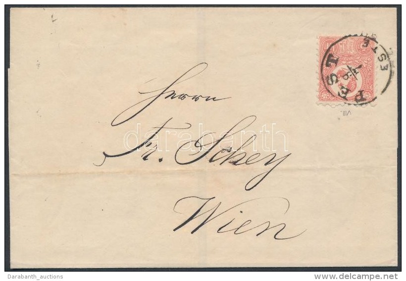 1871 KÅ‘nyomat 5kr Levélen / Mi 3 On Cover 'PEST / ESTE' - 'WIEN' - Other & Unclassified