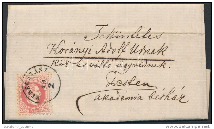 1868 5kr Levélen / On Cover 'BEREGSZÁSZ' - Other & Unclassified