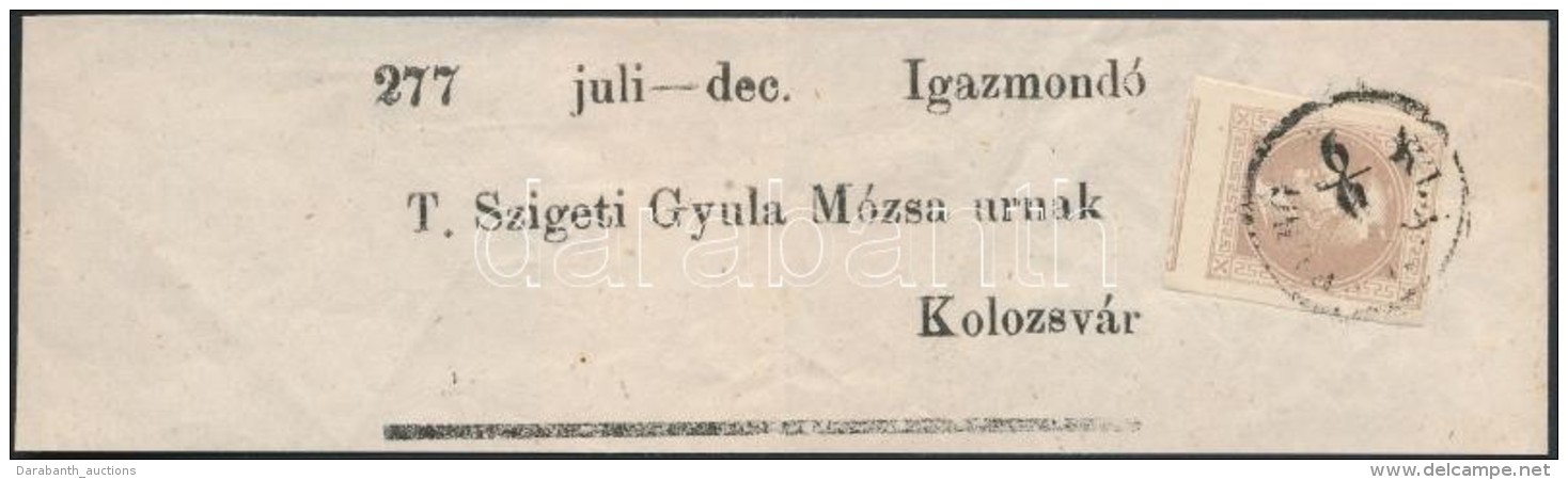 1867-1871 Hírlapbélyeg újságszalagon / Newspaper Stamp On Wrapper 'KL(AUSENBURG)' - Other & Unclassified