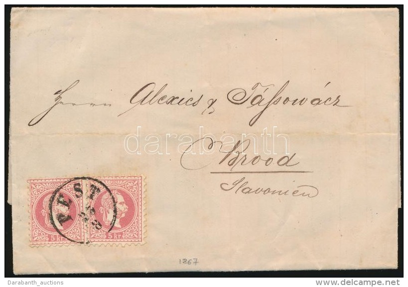 1867 2 X 5kr 2. Súlykategóriás Levélen / Domestic Cover 2nd Weight Class 'PEST' - Brood - Other & Unclassified