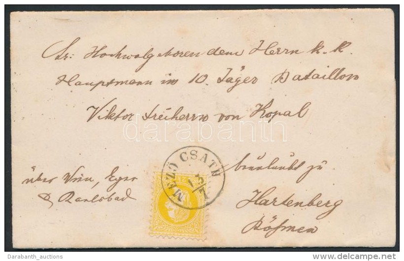 1867 2kr Levélen / On Cover 'MEZÖ CSATH' - Hartenberg - Other & Unclassified