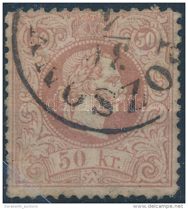 O 1867 50kr Rózsabarna 12-es Fogazással 'POZSONY' (nagyon Enyhe Törés / Very Light Fold) - Other & Unclassified