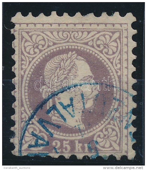 O 1867 25kr Barnásibolya (min. 60.000) / Brown-violet, Kék / Blue 'PÉNZUTALVÁNY' - Other & Unclassified