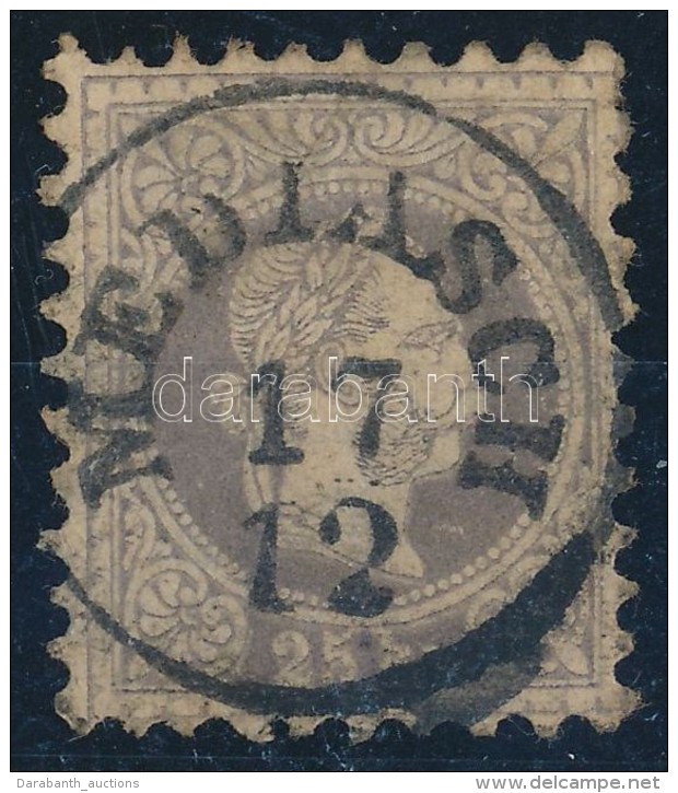 O 1867 25kr 'MEDIASCH' (elvékonyodás / Thin Paper) - Other & Unclassified