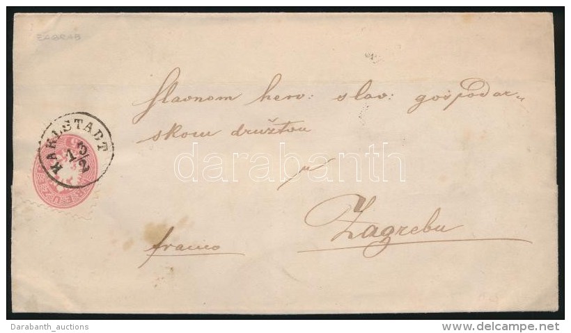 1867 5kr Levélen / On Cover 'KARLSTADT' - 'AGRAM' - Other & Unclassified