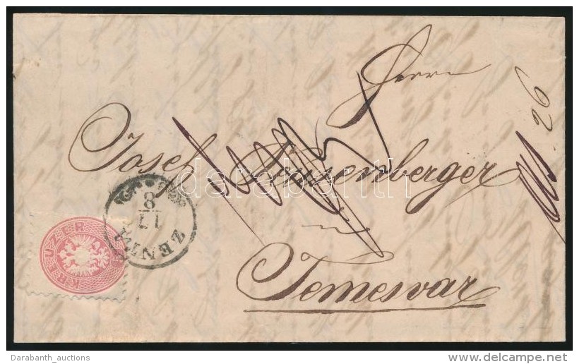 1866 5kr Levélen / On Cover 'ZENTA'  - 'TEMESVÁR' - Other & Unclassified