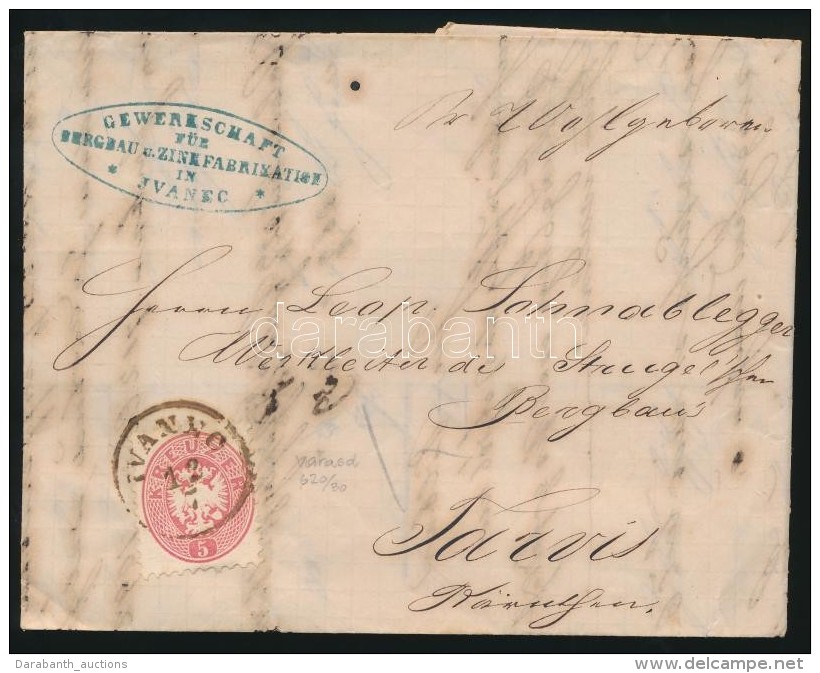 1866 5kr Levélen / On Cover 'IVANEC' - 'WARASDIN' - 'VILLACH' - 'MARBURG' - 'TARVIS' - Other & Unclassified