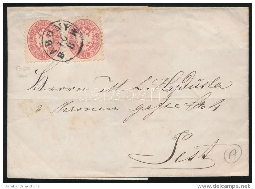 ~1865 2 X 5kr Levélen / On Cover 'ABONY B.H.' - Pest - Other & Unclassified