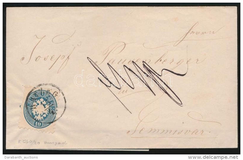 1865 10kr Levélen /on Cover 'HATZEG' - 'DEVA' - 'TEMESVÁR' - Other & Unclassified