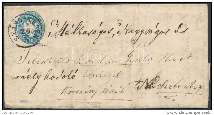 1864 10kr Levélen / On Cover 'SZÁSZ-RÉGEN' - 'HERMANNSTADT' - Other & Unclassified