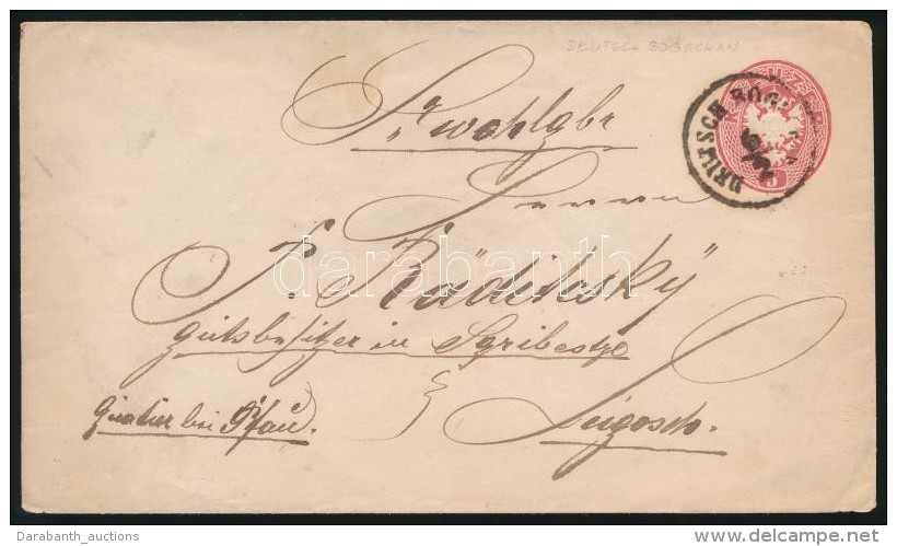 ~1863 5kr Díjjegyes Boríték / PS-cover 'DEUTSCH BOGSCHAN' - Lugosch - Other & Unclassified