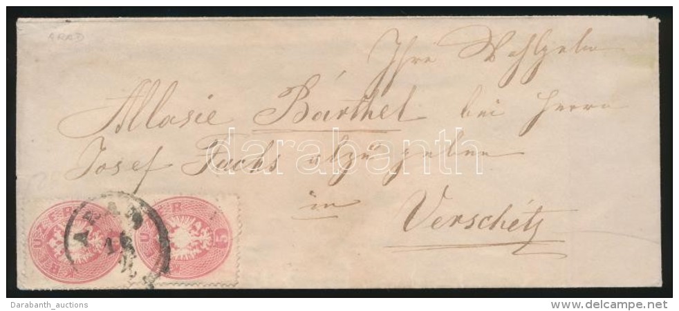 ~ 1863 2 X 5kr Levélen / On Cover 'ARAD' - Other & Unclassified