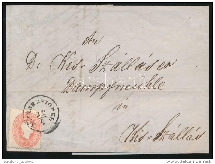 1863 5kr Levélen / On Cover 'M.THERESIOPEL' - 'MÉLYKUT' - Kis-Szállás - Other & Unclassified