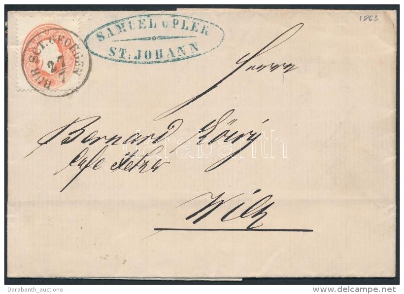 1863 5kr Levélen / On Cover 'BUR SCT. GEORGEN' - 'WIEN' - Other & Unclassified