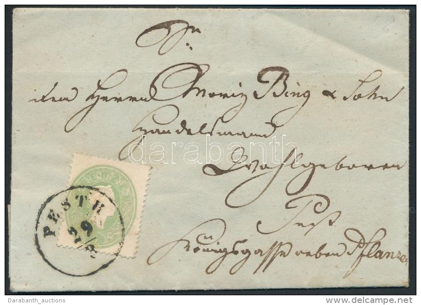 1861 3kr Helyi Levélen / On Local Cover 'PESTH' - Other & Unclassified