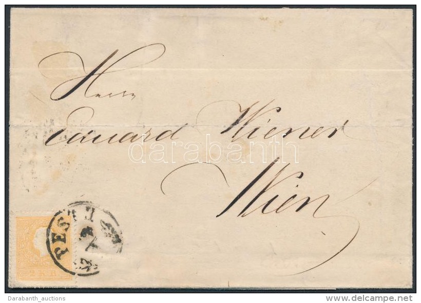 1861 Narancssárga 2kr Levélen / 2kr Orange On Cover  'PESTH' - 'WIEN' - Other & Unclassified