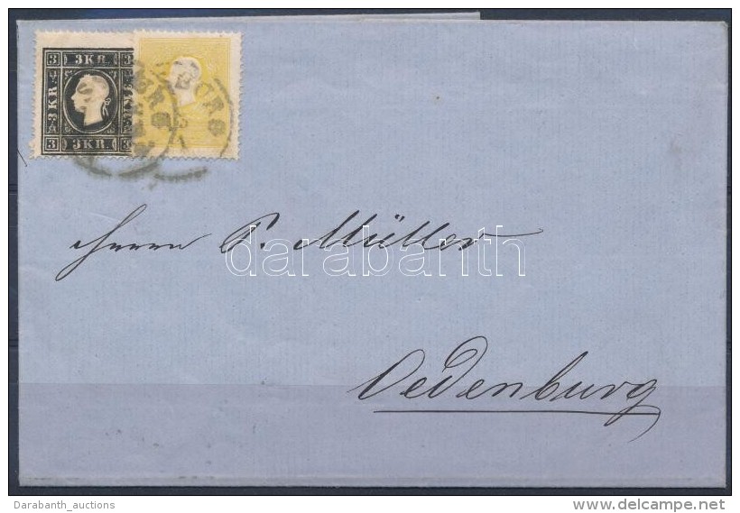 1860 2kr + 3kr Levélen / On Cover 'PRESSBURG' - 'OEDENBURG' - Other & Unclassified