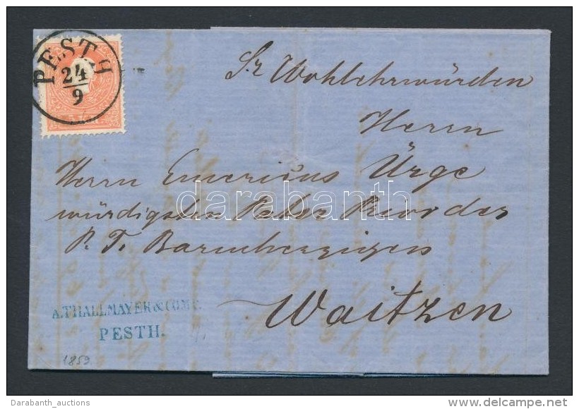 1859 5kr Levélen / On Cover 'PESTH' - 'WAITZEN' - Other & Unclassified