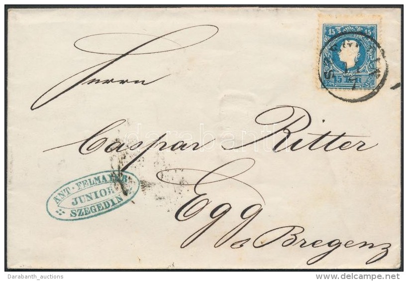 1859 15kr II Levélen / On Cover 'SZEGEDIN' - 'WIEN' - 'EGG' - Other & Unclassified