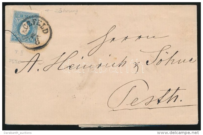 1859 15kr II Levélen / On Cover 'HACZFELD'  - Pesth - Other & Unclassified