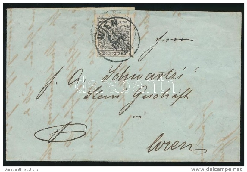 1850 Pesten írt, Bécsben Helyi Levélként Feladott Levél 2kr... - Other & Unclassified