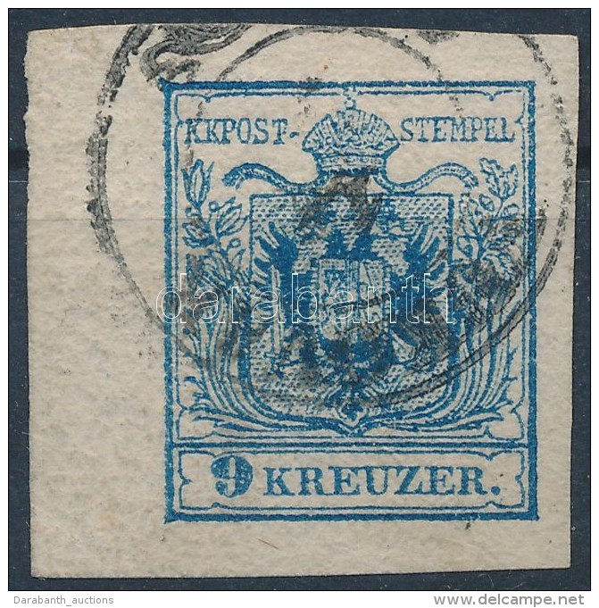 O 1850 9kr HP. Type III.; Széles ívszél / Margin 6,5 Mm; 'VUKOVÁR' - Other & Unclassified