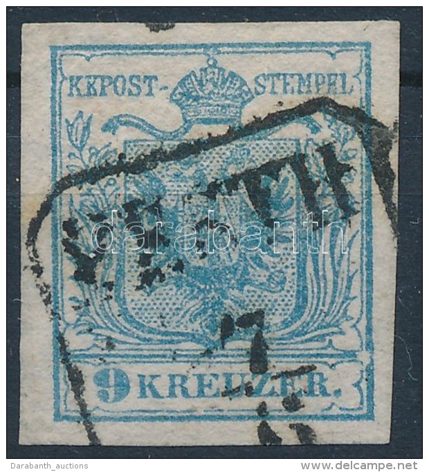 O 1850 9kr HP. Type I. !; Lemezhiba A Jobb Alsó Részen / Plate Flaw; 'PESTH' - Other & Unclassified