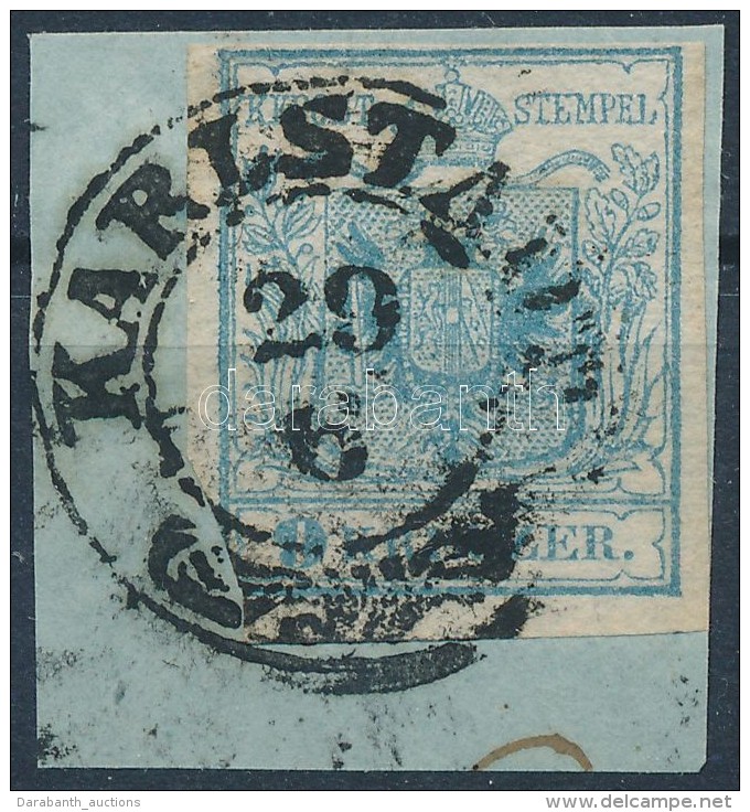 1850 9kr HP. Type I. !; ívszéli / Margin; Vízjel / Watermark; Felhasználás... - Other & Unclassified