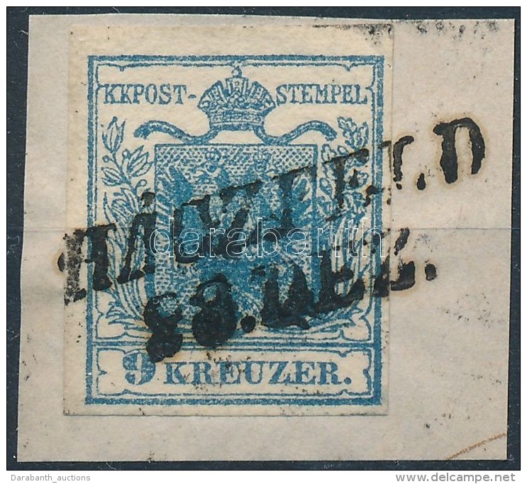 1850 9kr HP. Type II.; Enyhén Kiemelt Középrész;  'HACZFELD' (Gudlin 250p) - Other & Unclassified