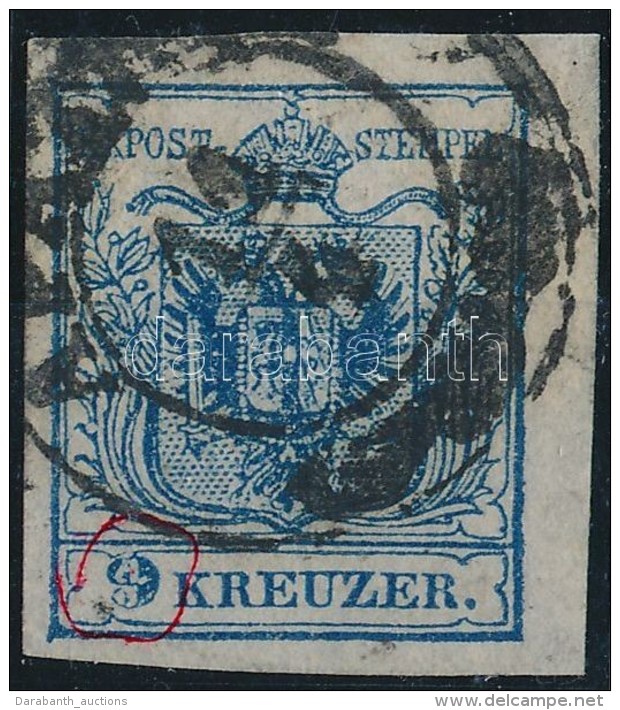 O 1850 9kr HP. Type III.; Lemezhiba: Fehér Foltok A '9'-esben / Plate Flaw; 'APATHIN'; Signed:  Ferchenbauer - Other & Unclassified