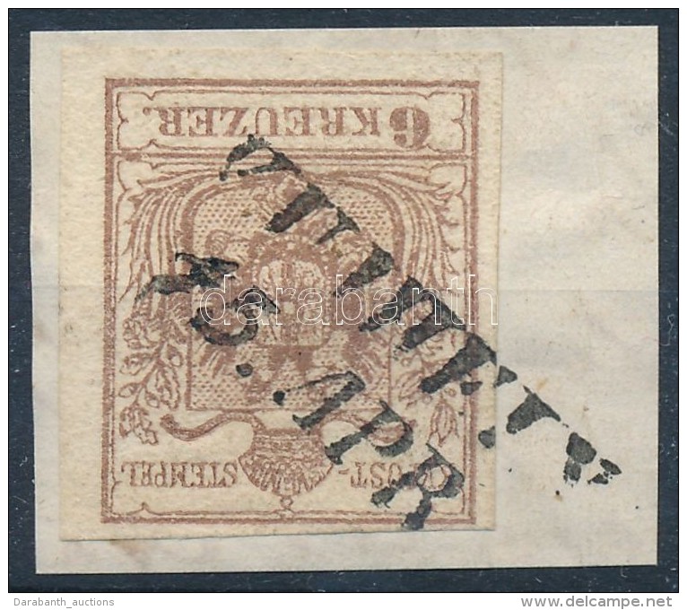 1850 6kr HP. Type III.; 'V.UJHELY' (Gudlin 150p) - Other & Unclassified