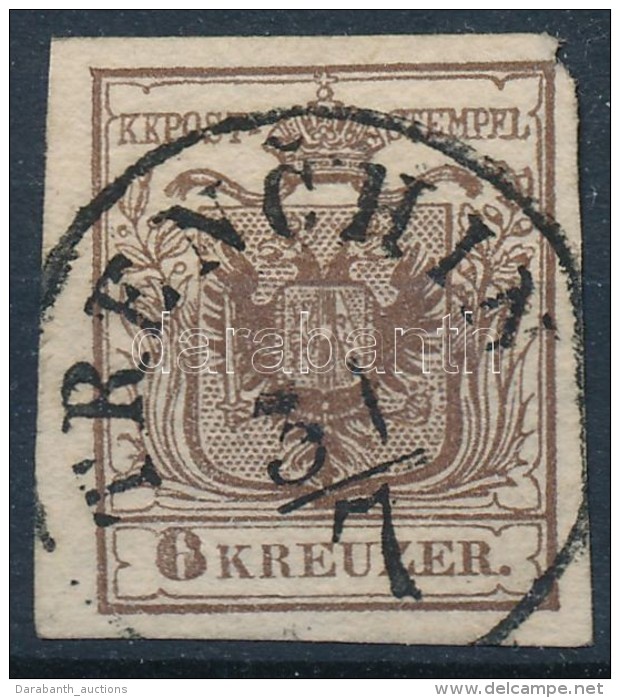 O 1850 6kr HP. Type I.; 'TRENCHIN' (Gudlin 100p) - Other & Unclassified