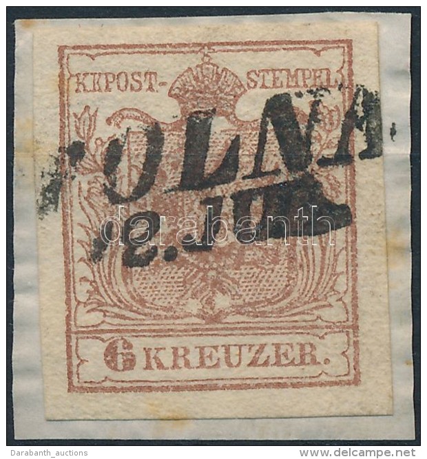 1850 6kr HP. Type III.; Lemezhiba: Fehér Foltok A Sas Faroktollainál / Plate Flaw; Certificate: BABOR... - Other & Unclassified