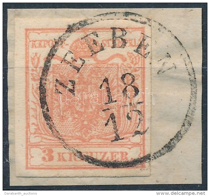 1850 3kr MP. Type III.; 'ZEEBEN', Signed:  Ferchenbauer (Gudlin 350p) - Other & Unclassified