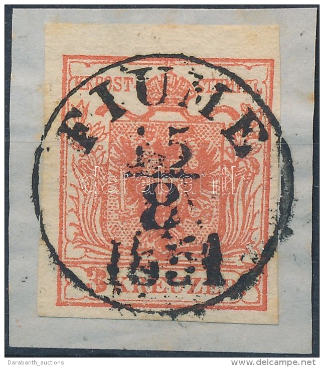 1850 3kr HP. Type I. 'FIUME / 1851' (Gudlin 200p) - Other & Unclassified