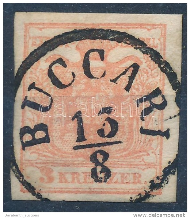 O 1850 3kr MP. Type III.; 'BUCCARI' (Gudlin 150p) - Other & Unclassified